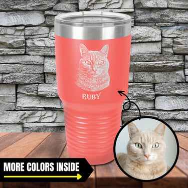 Personalized 30oz Tumbler for Cat Lover
